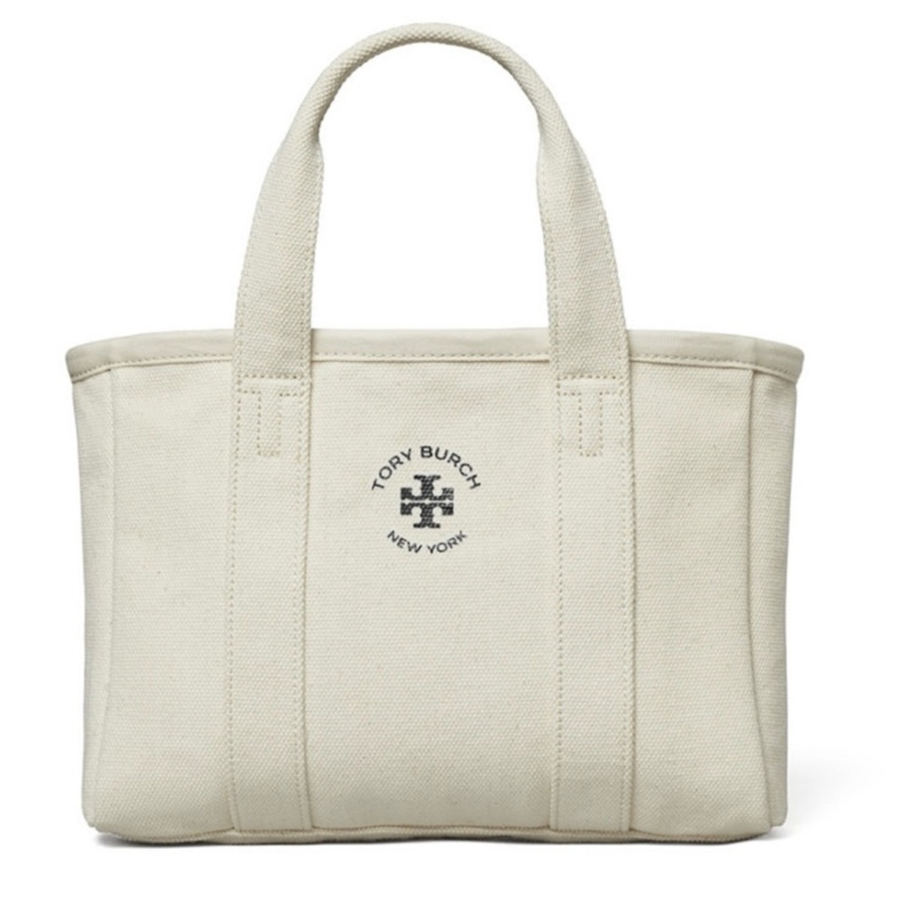 ‼️WOW‼️(Tory Burch} Natural Canvas Tote Bag - Double Top Handle for Beach tote‼️ - Picture 6 of 10